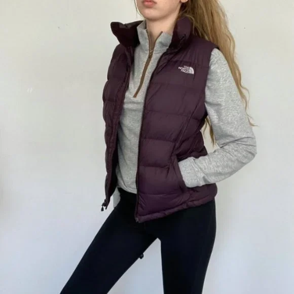 Vintage The North Face 700 Down Puffer Vest Purple Women's Size S - Picture 8 of 10